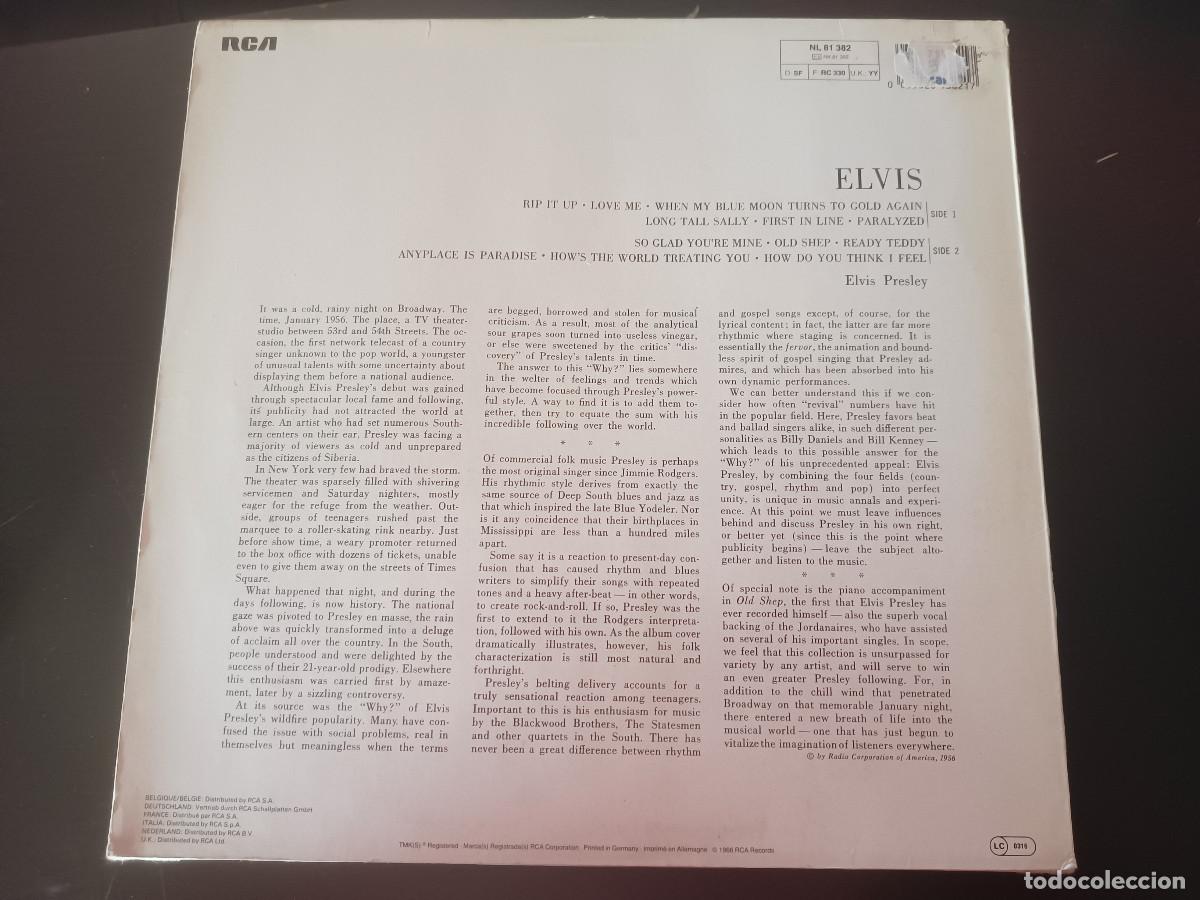 Discos de vinilo: Elvis Presley- Elvis - Foto 2