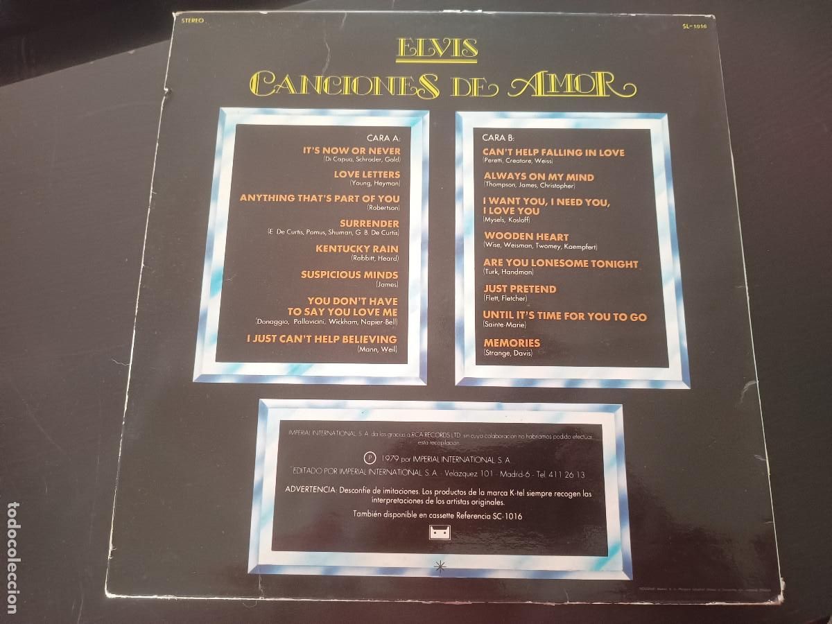 Discos de vinilo: Elvis Presley- Canciones de Amor - Foto 2