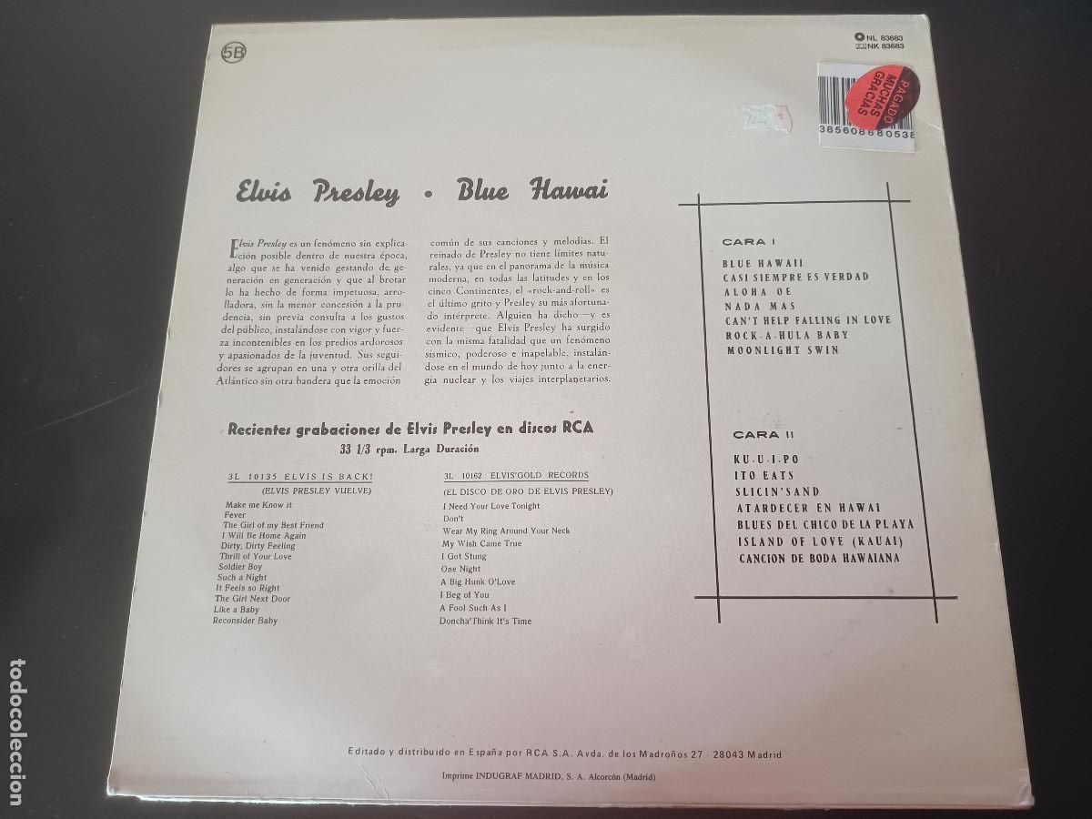 Discos de vinilo: Elvis Presley- Blue Hawaii - Foto 2