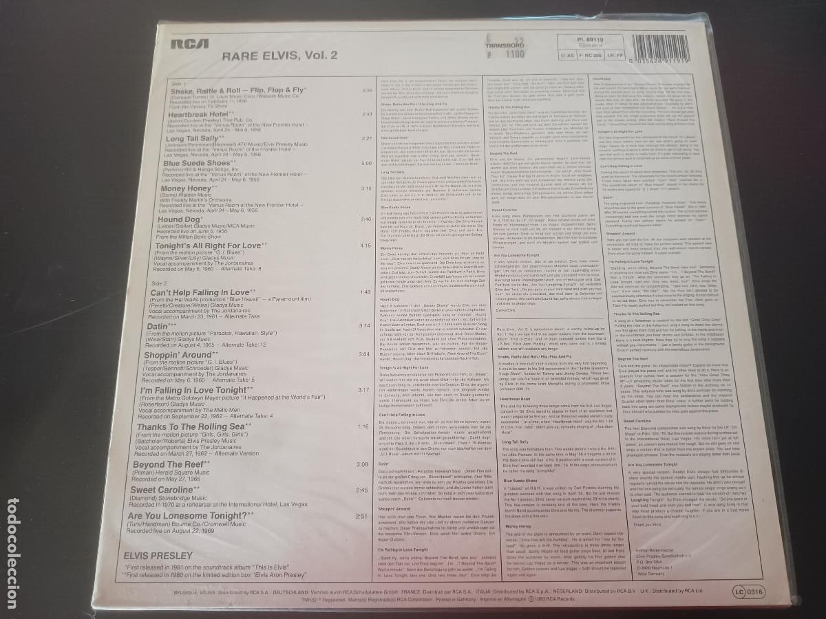 Discos de vinilo: Elvis Presley- Rare Elvis (Vol. 2) - Foto 2