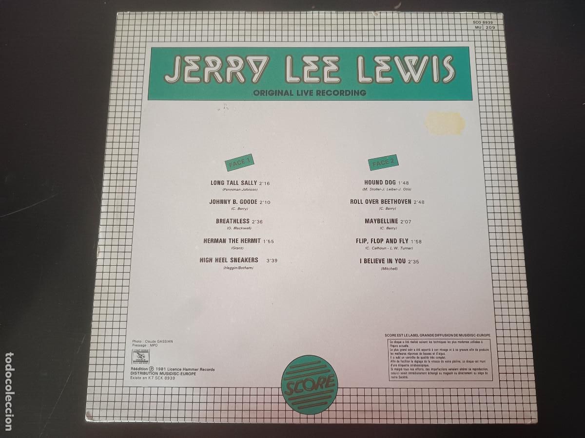 Discos de vinilo: Jerry Lee Lewis-Original Live Recording - Foto 2