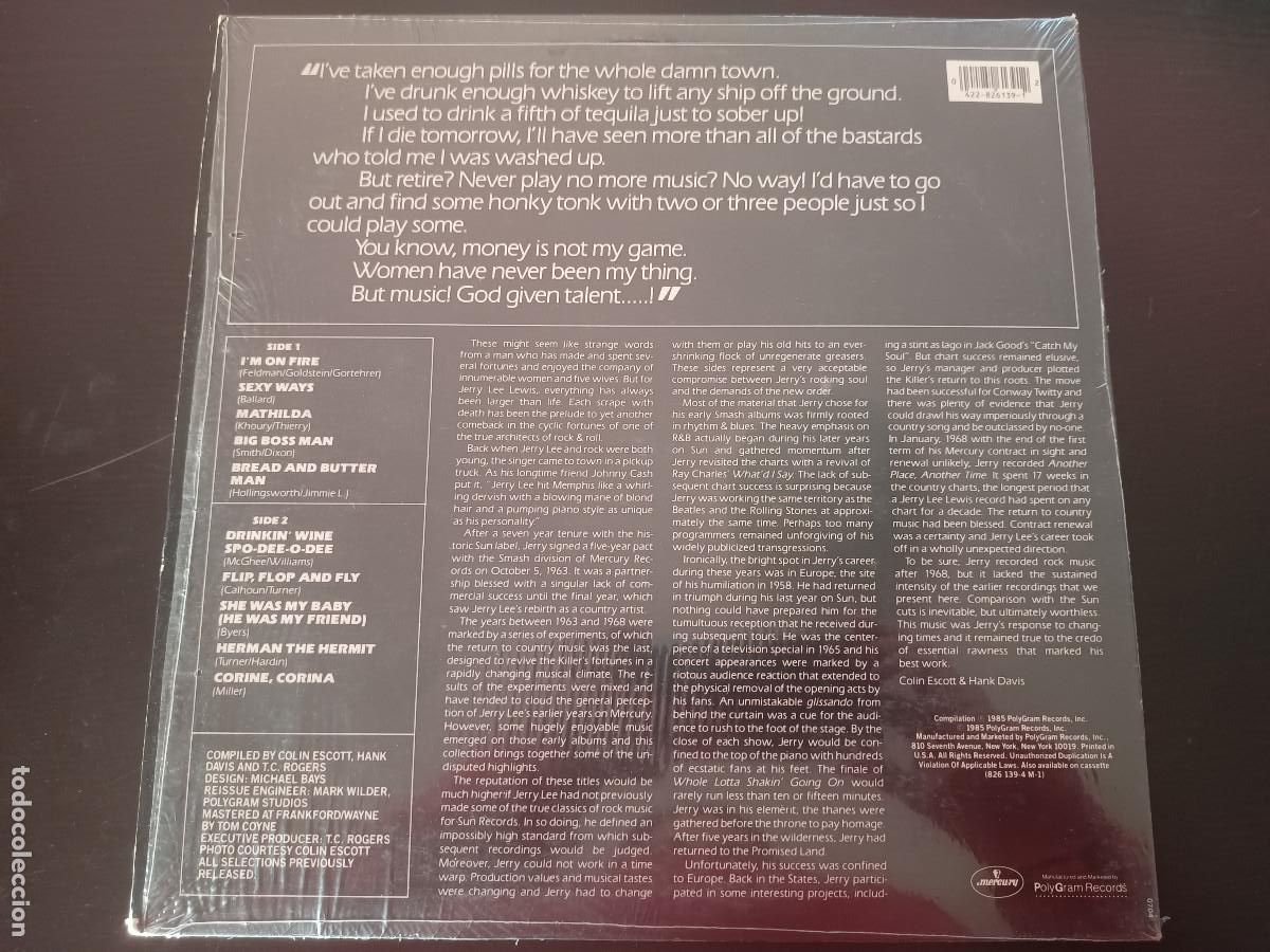 Discos de vinilo: Jerry Lee Lewis-Im on fire - Foto 2