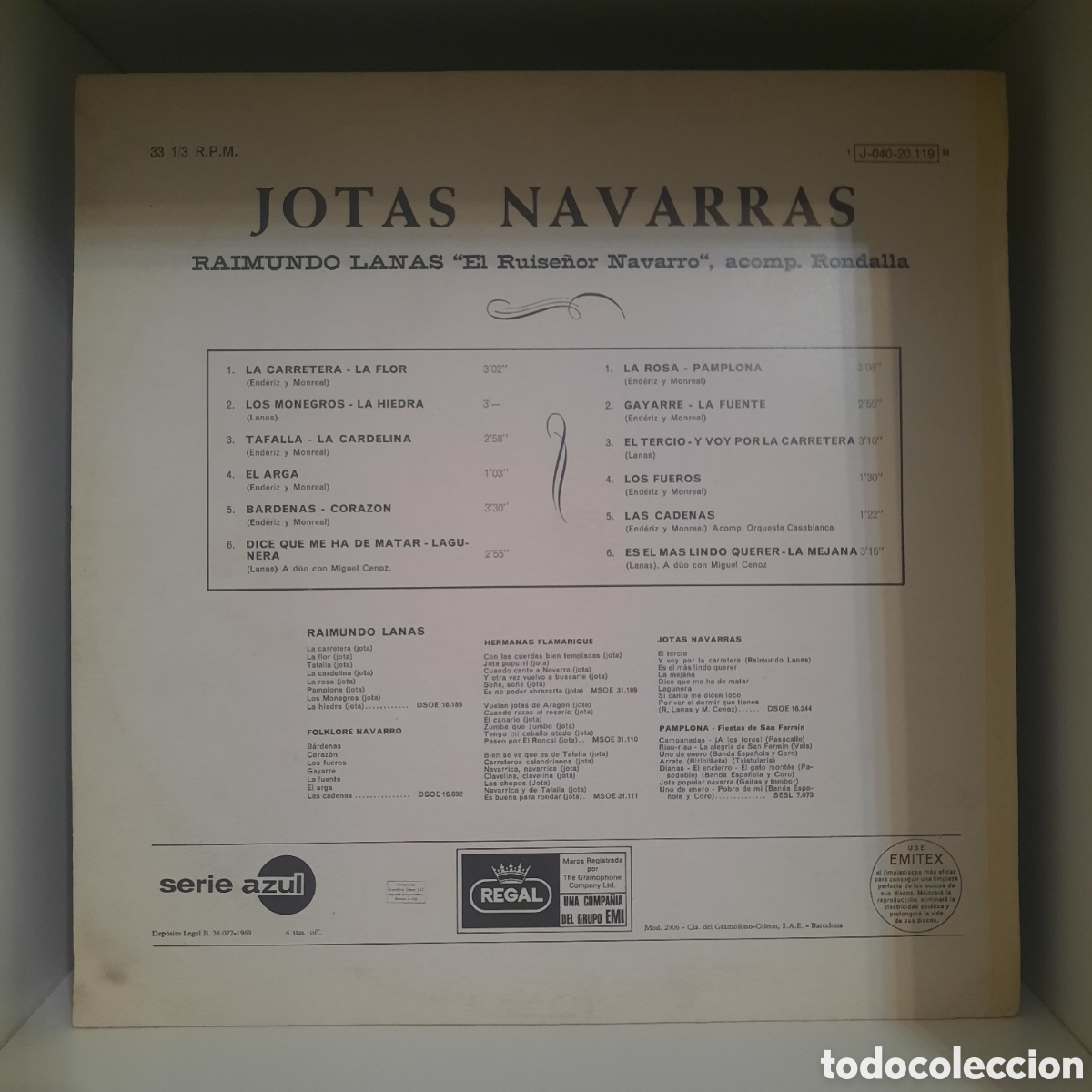 Discos de vinilo: RAIMUNDO LANAS, JOTAS NAVARRAS - Foto 2