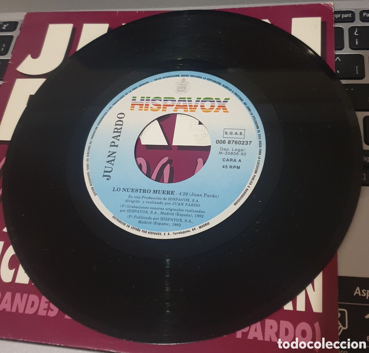 Discos de vinilo: Juan Pardo - lo nuestro muere - Foto 2