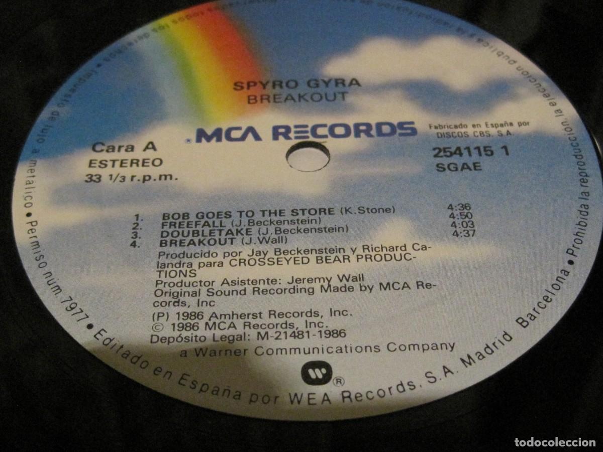 Discos de vinilo: SPYROGYRA - BREAKOUT MCA RECORDS 1986 - Foto 4