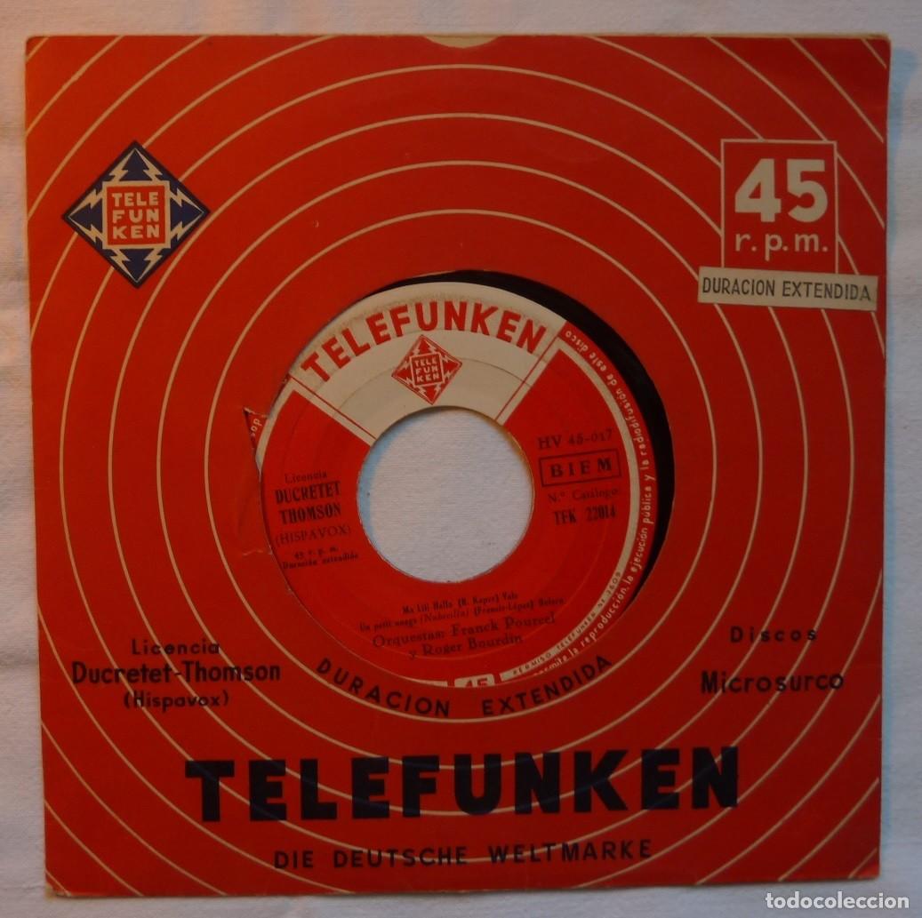 Discos de vinilo: FRANK POURCEL // MA LILI HELLO+3 // TELEFUNKEN // EP - Foto 1