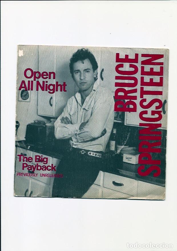 Discos de vinilo: BRUCE SPRINGSTEEN. Open all night. The big payback. (vinilo single 1983) - Foto 1