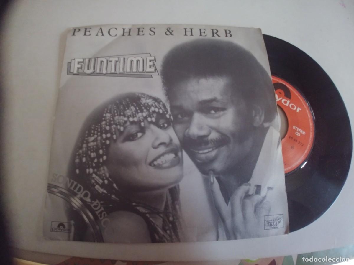 Discos de vinilo: PEACHES & HERB-SINGLE FUNTIME-BUEN ESTADO - Foto 1