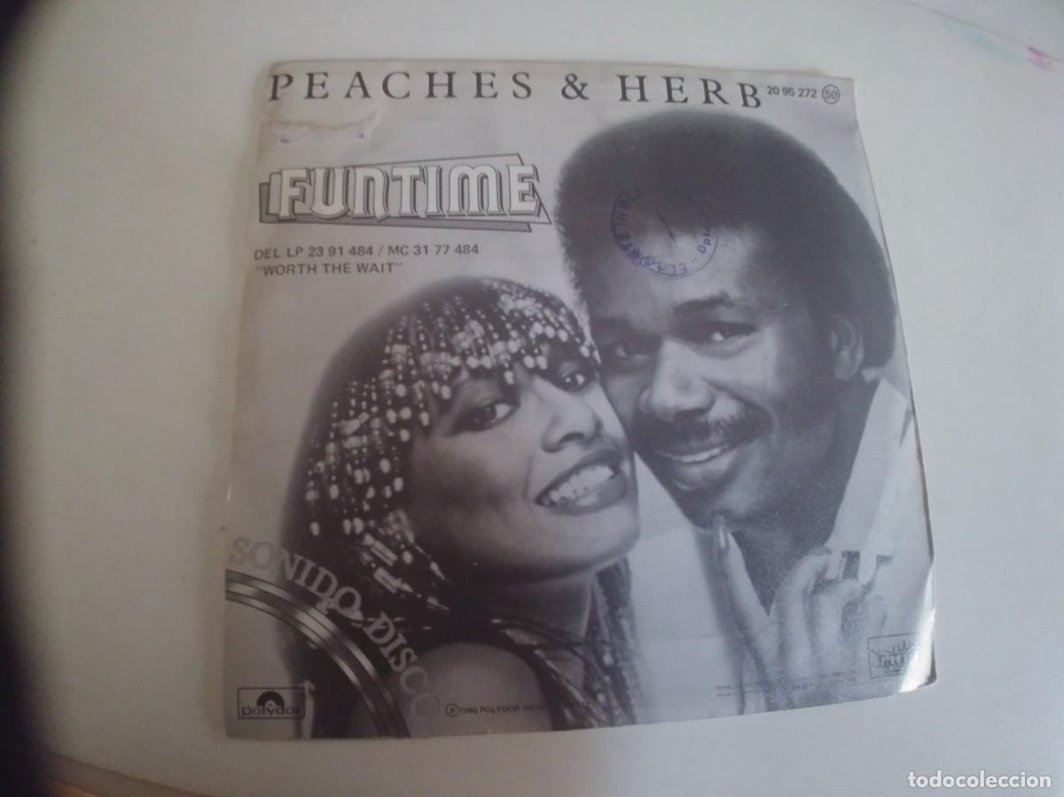 Discos de vinilo: PEACHES & HERB-SINGLE FUNTIME-BUEN ESTADO - Foto 2