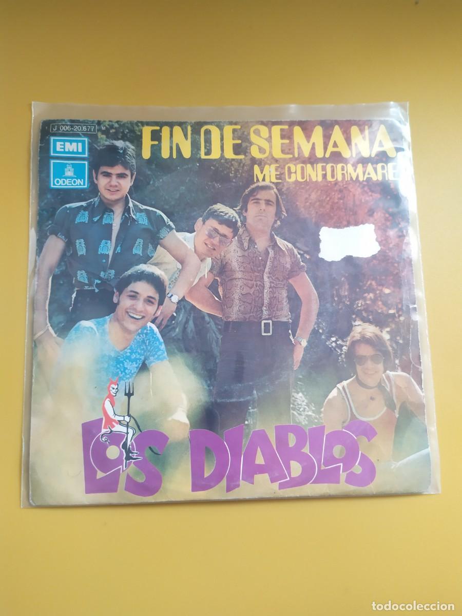 Discos de vinilo: Los Diablos - Fin de semana / Me conformar&eacute; 1971 - Foto 1