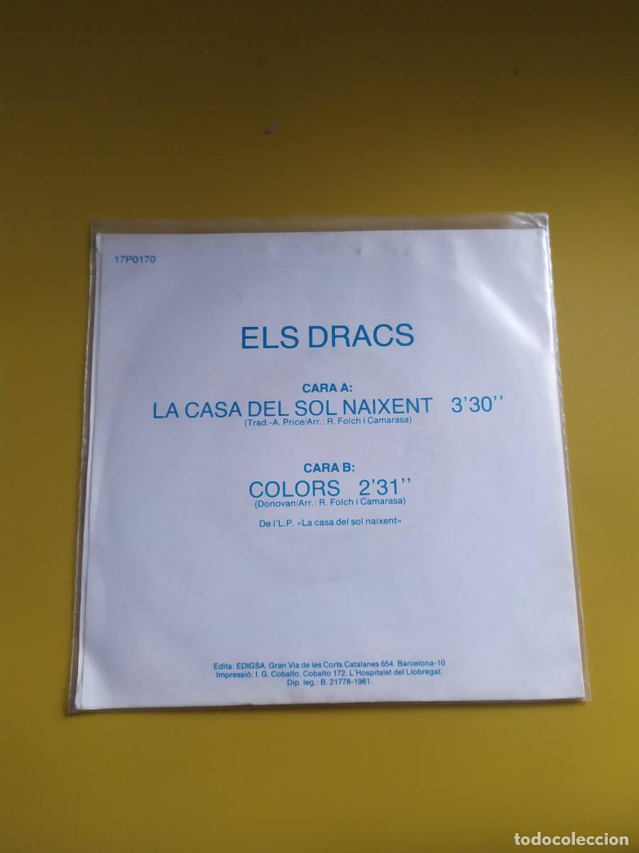 Discos de vinilo: Els Dracs - La casa del Sol naixent / Colors 1981 - Foto 2