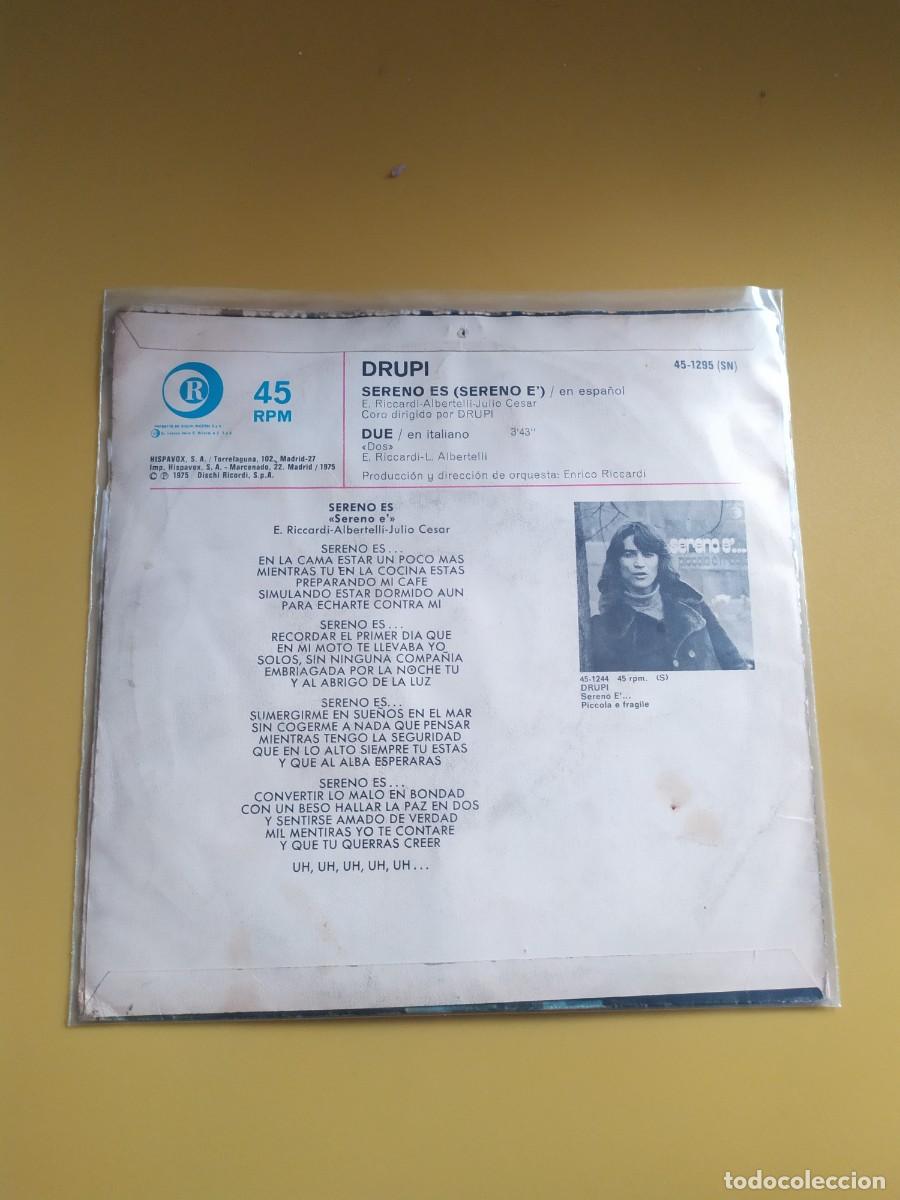 Discos de vinilo: Drupi - Sereno es / Due 1975 - Foto 2