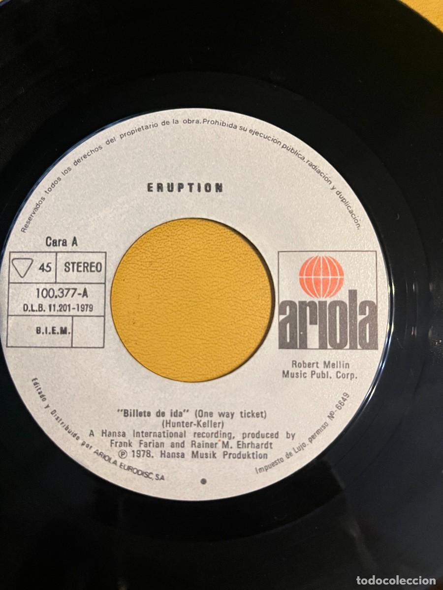 Discos de vinilo: Eruption &lrm;&ndash; Billete De Ida - Foto 3