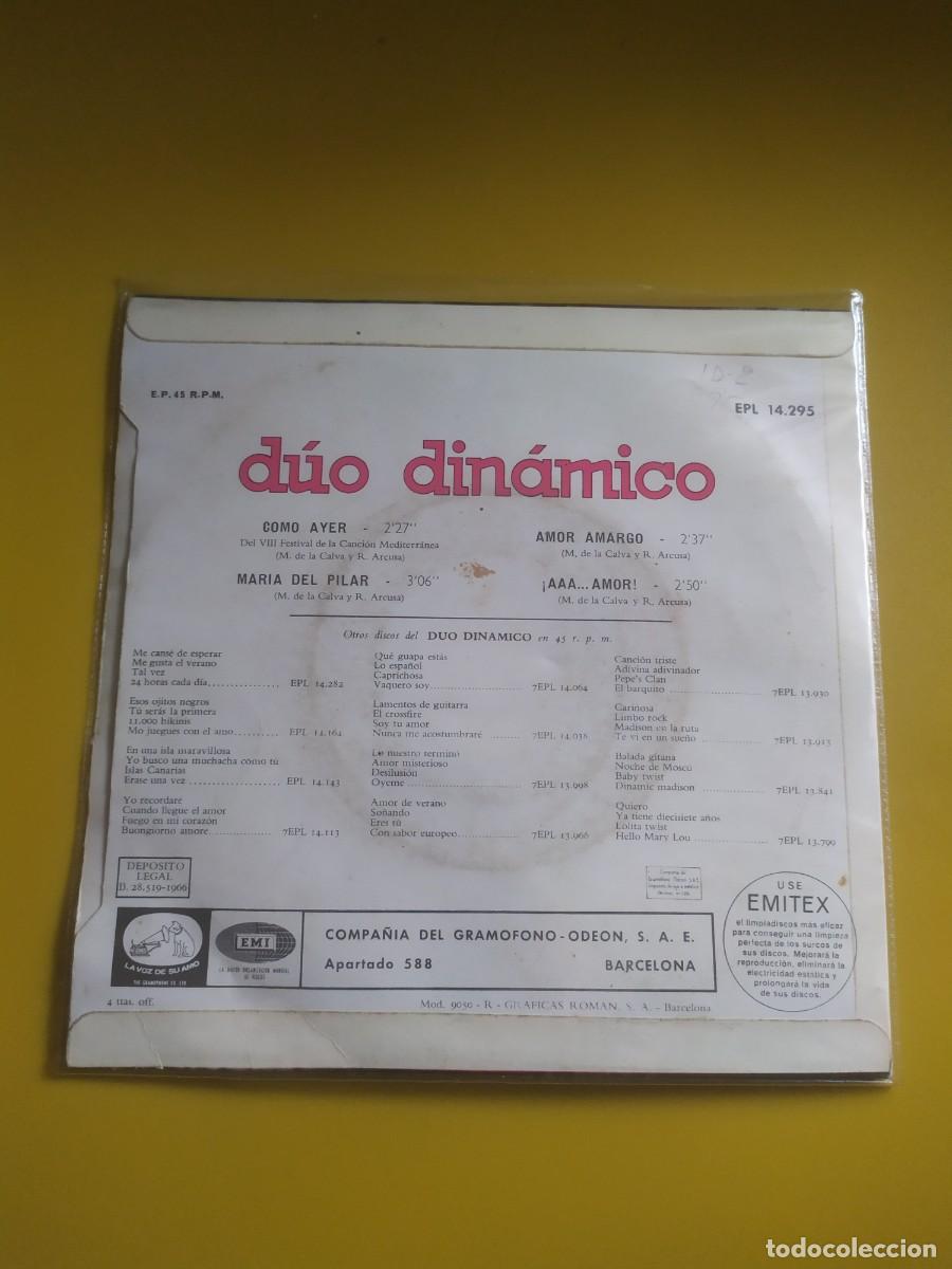 Discos de vinilo: D&uacute;o Din&aacute;mico - Como ayer EP 1966 - Foto 2
