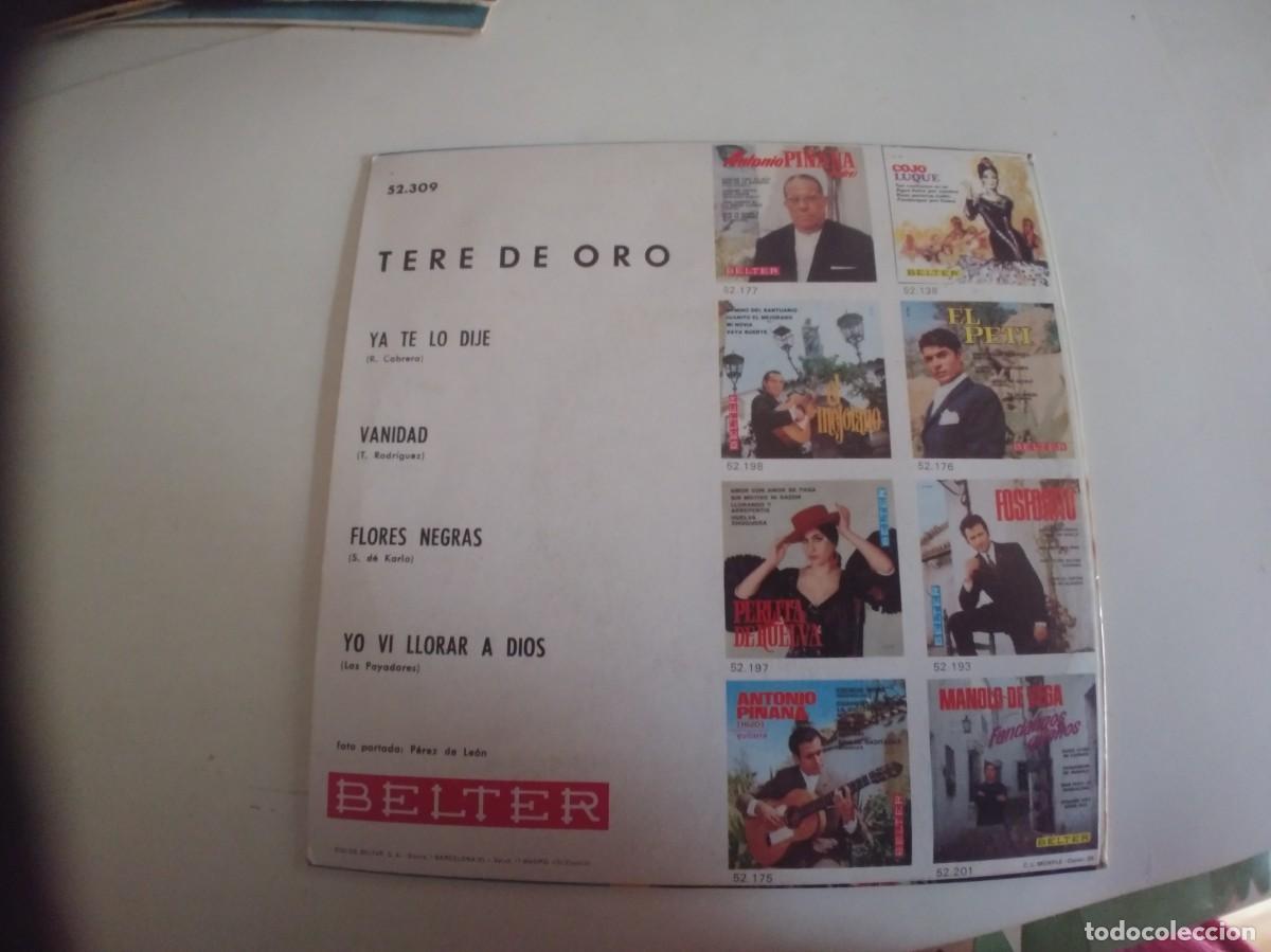 Discos de vinilo: TERE DE ORO-EP YA TE LO DIJE +3-NUEVO - Foto 2