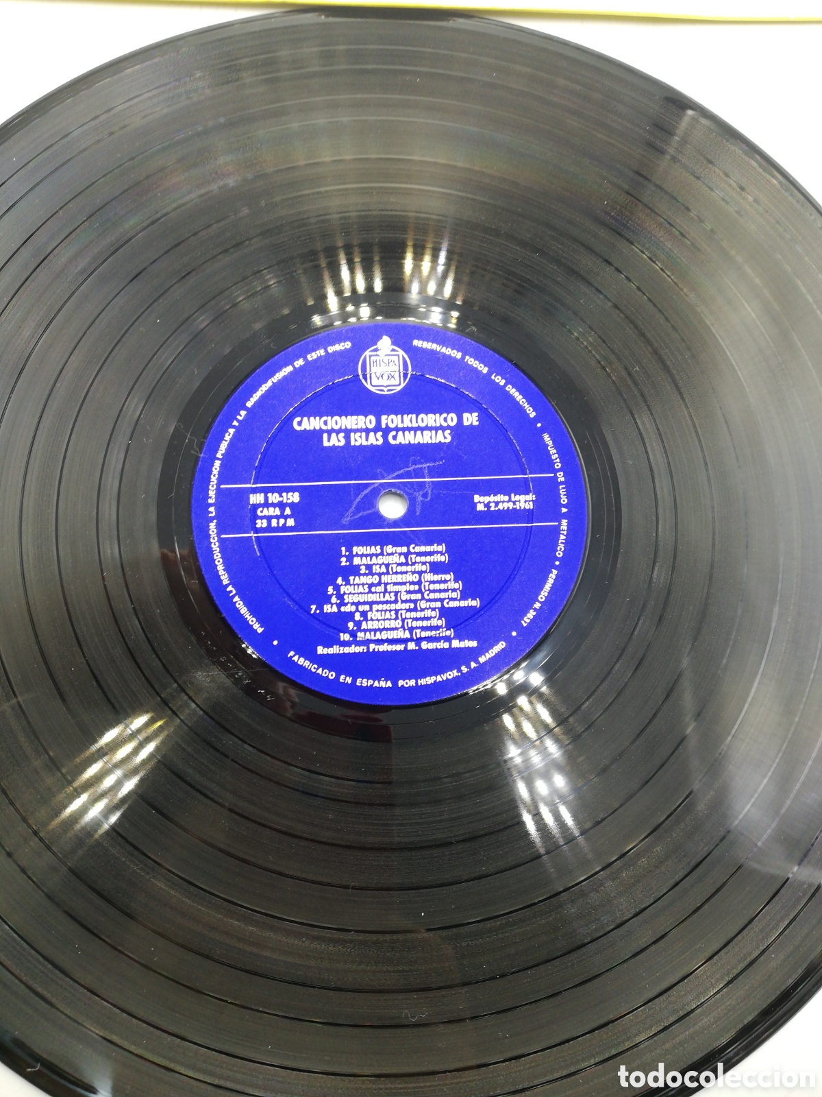 Discos de vinilo: Cancionero Folkl&oacute;rico de las Islas Canarias. - Foto 3