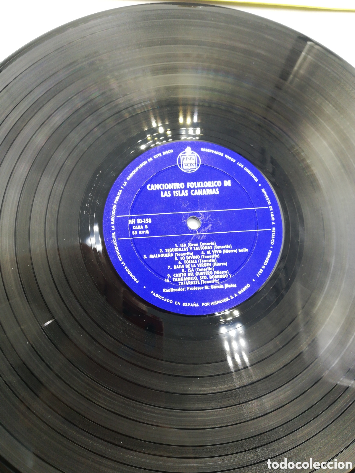 Discos de vinilo: Cancionero Folkl&oacute;rico de las Islas Canarias. - Foto 4