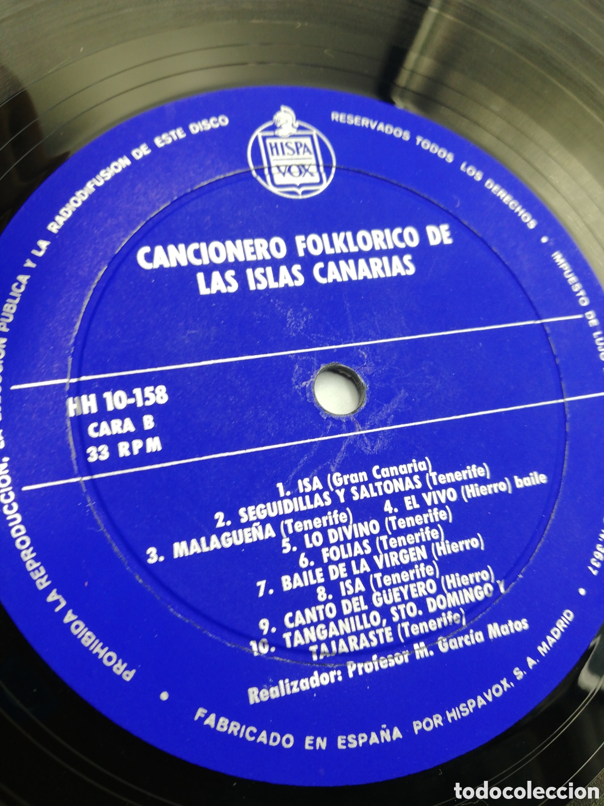 Discos de vinilo: Cancionero Folkl&oacute;rico de las Islas Canarias. - Foto 5