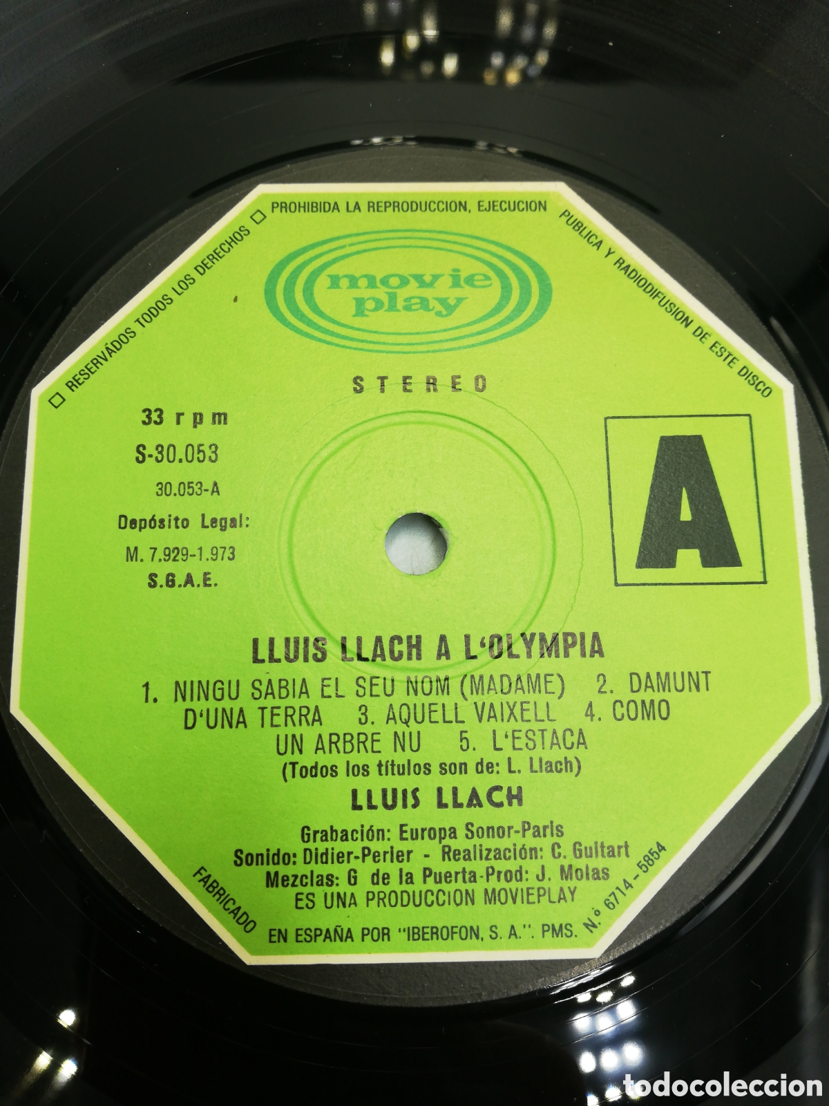 Discos de vinilo: Disco de vinilo. LLUIS LLACH A LOLYMPIA. - Foto 3