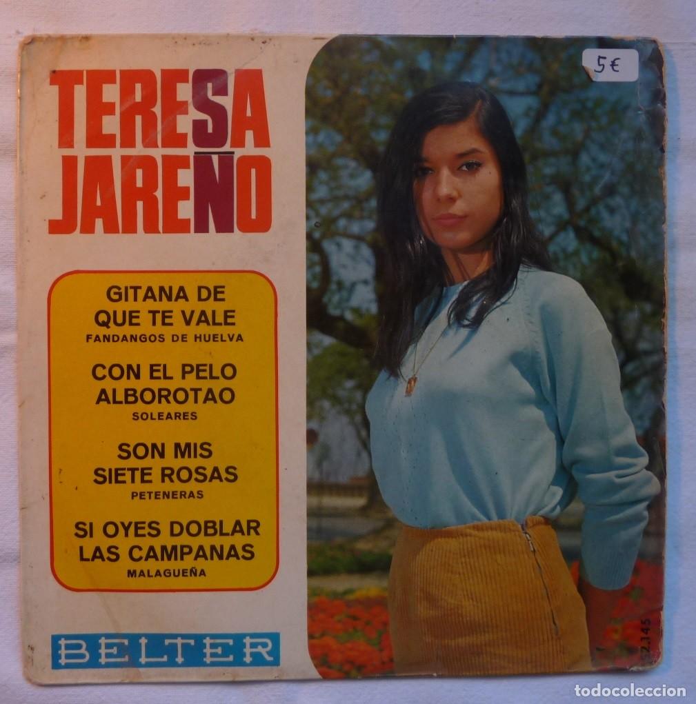 Discos de vinilo: TERESA JARE&Ntilde;O // GITANA DE QUE TE VALE+3 // 1967 // EP - Foto 1