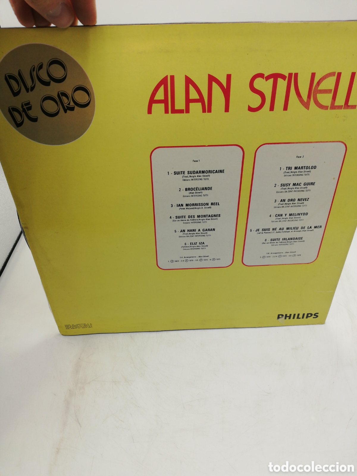 Discos de vinilo: Disco de Vinilo LP. Alan Stivel. Disco de Oro. Philips. 1977. - Foto 4