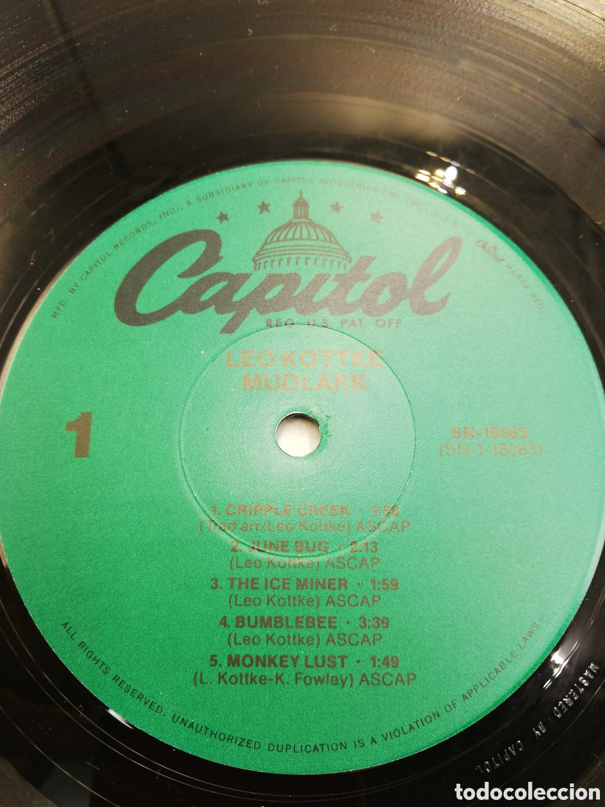 Discos de vinilo: Disco Leo Kottke &rdquo;Mudlark&rdquo;. Sello Capitol. 1971. - Foto 3