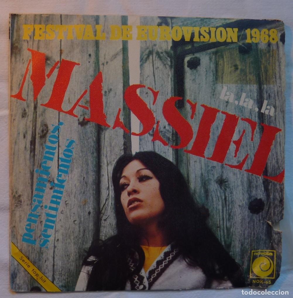 Discos de vinilo: MASSIEL // LA, LA, LA, // EUROVISION 1968 // SINGLE - Foto 1