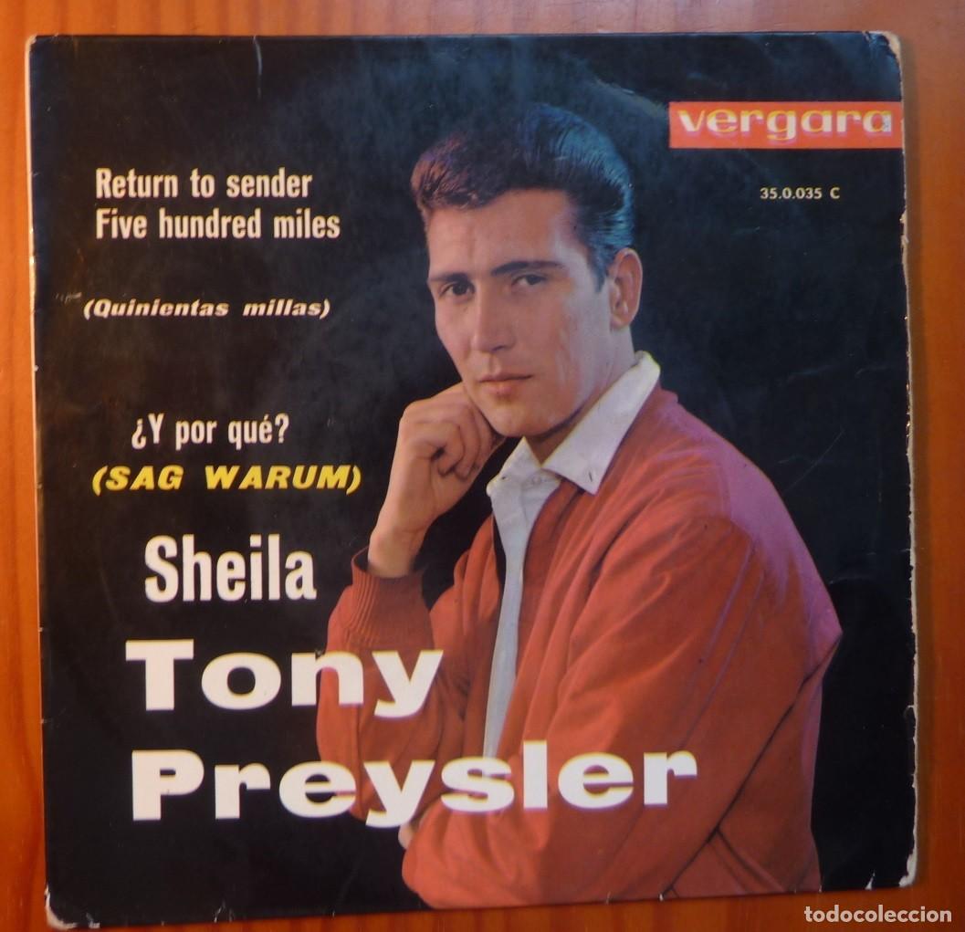 Discos de vinilo: TONY PREYSLER / RETURN TO SENDER+3 / 1963 / EP - Foto 1