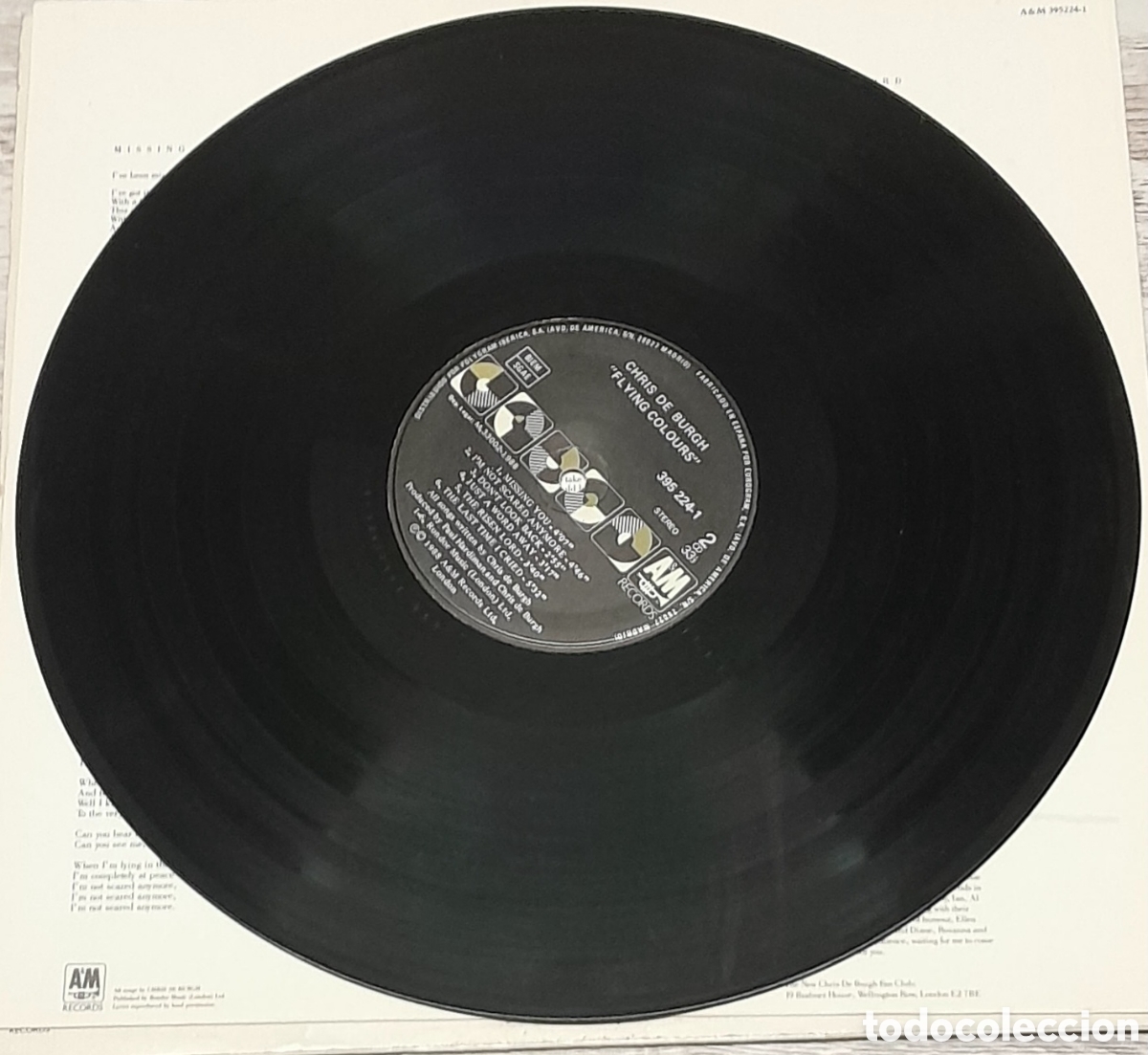 Discos de vinilo: CHRIS DE BURGH - FLYING COLOURS - POLYGRAM 1988 - Foto 2
