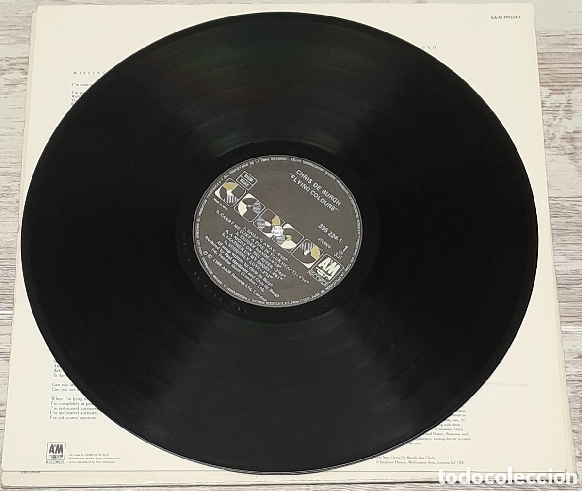 Discos de vinilo: CHRIS DE BURGH - FLYING COLOURS - POLYGRAM 1988 - Foto 3