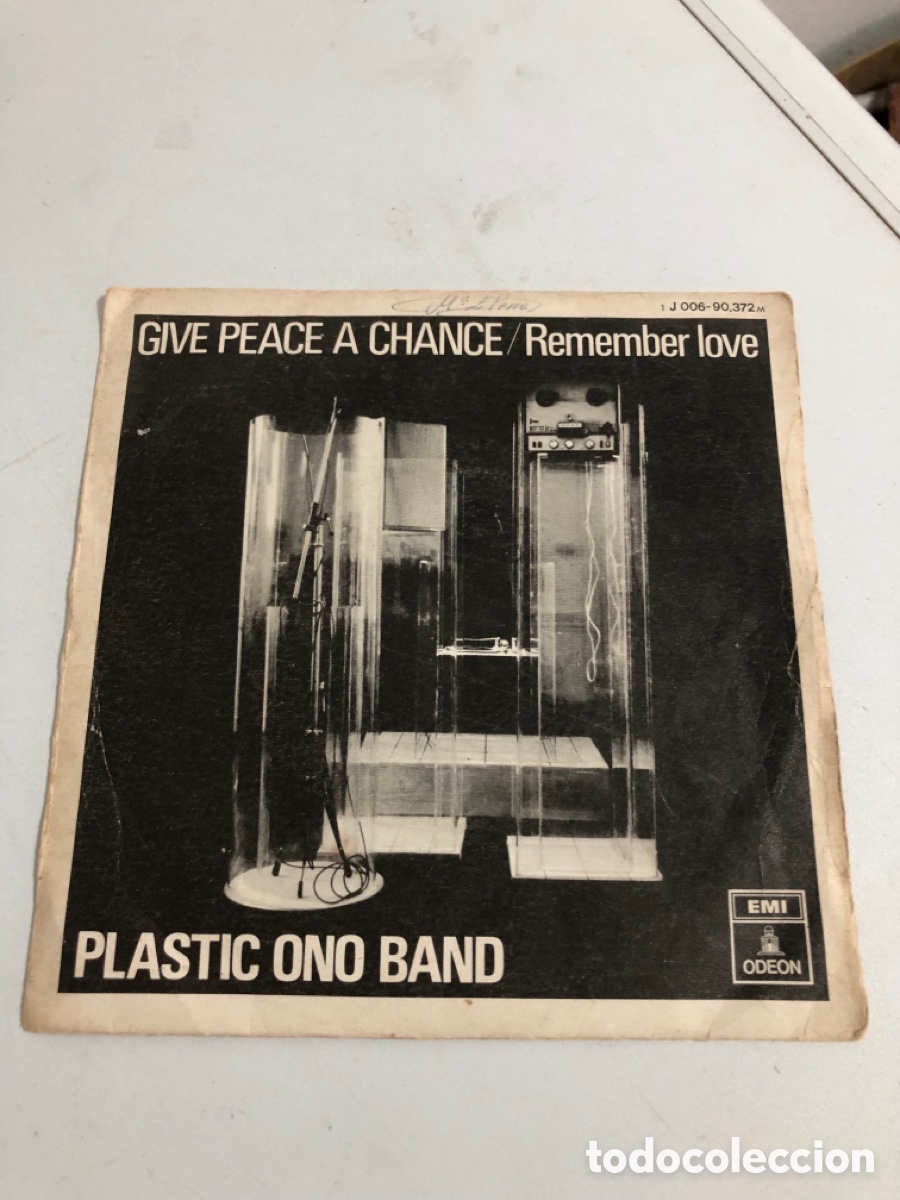 Discos de vinilo: Plastic Ono Band Give Peace A Chance/Remember Love Single - Foto 1