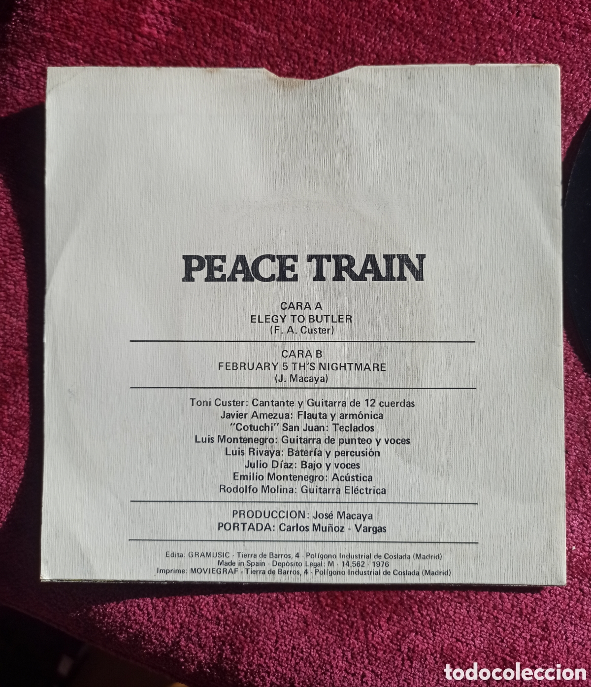 Discos de vinilo: Peace Train &lrm;&ndash; Elegy To Butler single - Foto 2