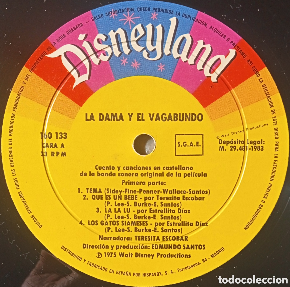 Discos de vinilo: Disco de vinilo La Dama y El Vagabundo (B.S.O.) - Foto 4