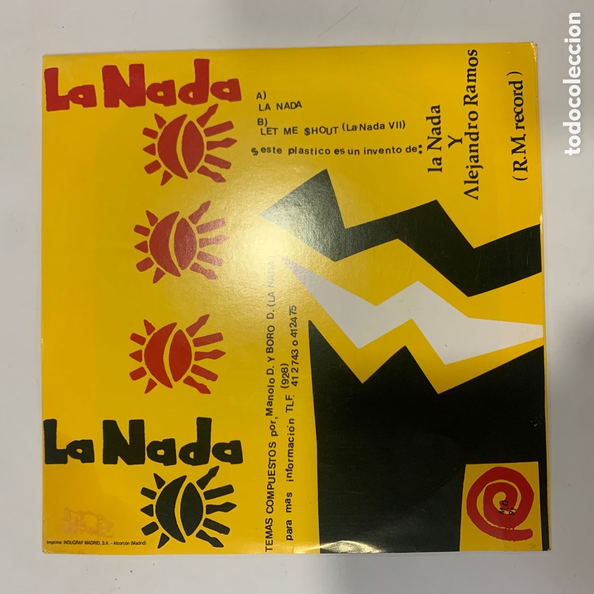 Discos de vinilo: SINGLE La Nada &ndash; La Nada DE 1991 - Foto 2