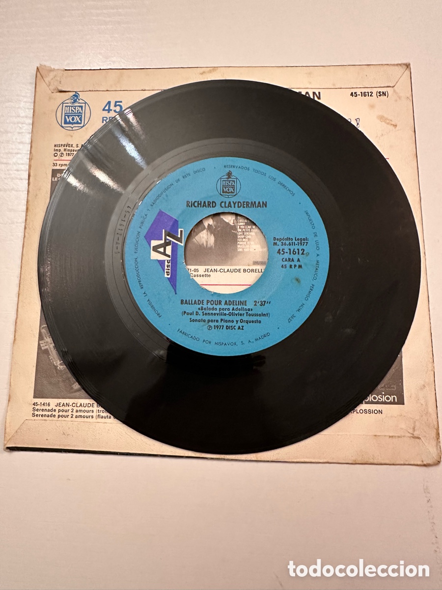 Discos de vinilo: RICHARD CLAYDERMAN - BALLADE POUR ADELINE - Foto 4
