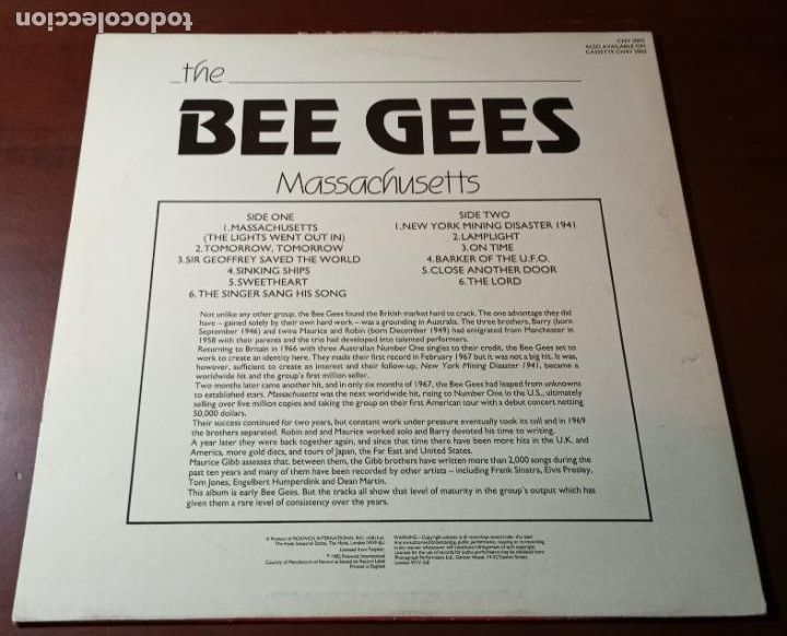 Discos de vinilo: BEE GEES - MASSACHUSETTS - LP - 1983 - UK - Foto 2