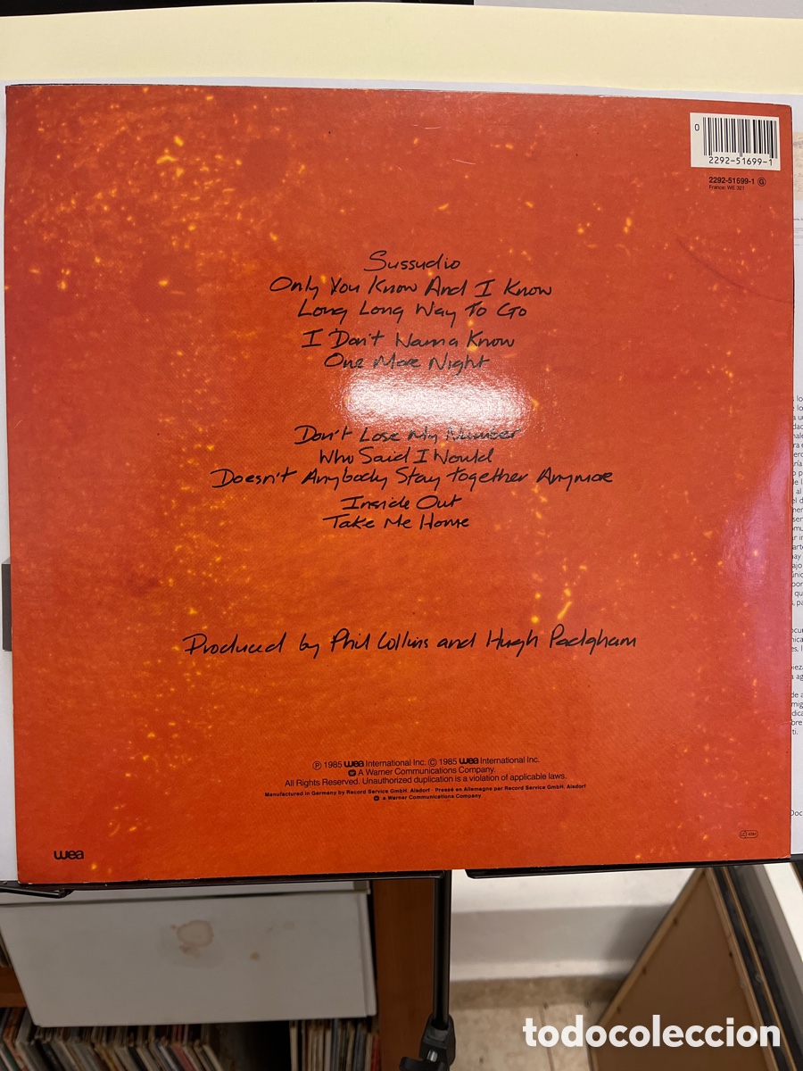 Discos de vinilo: Phil Collins. No jacket requised. LP - Foto 2