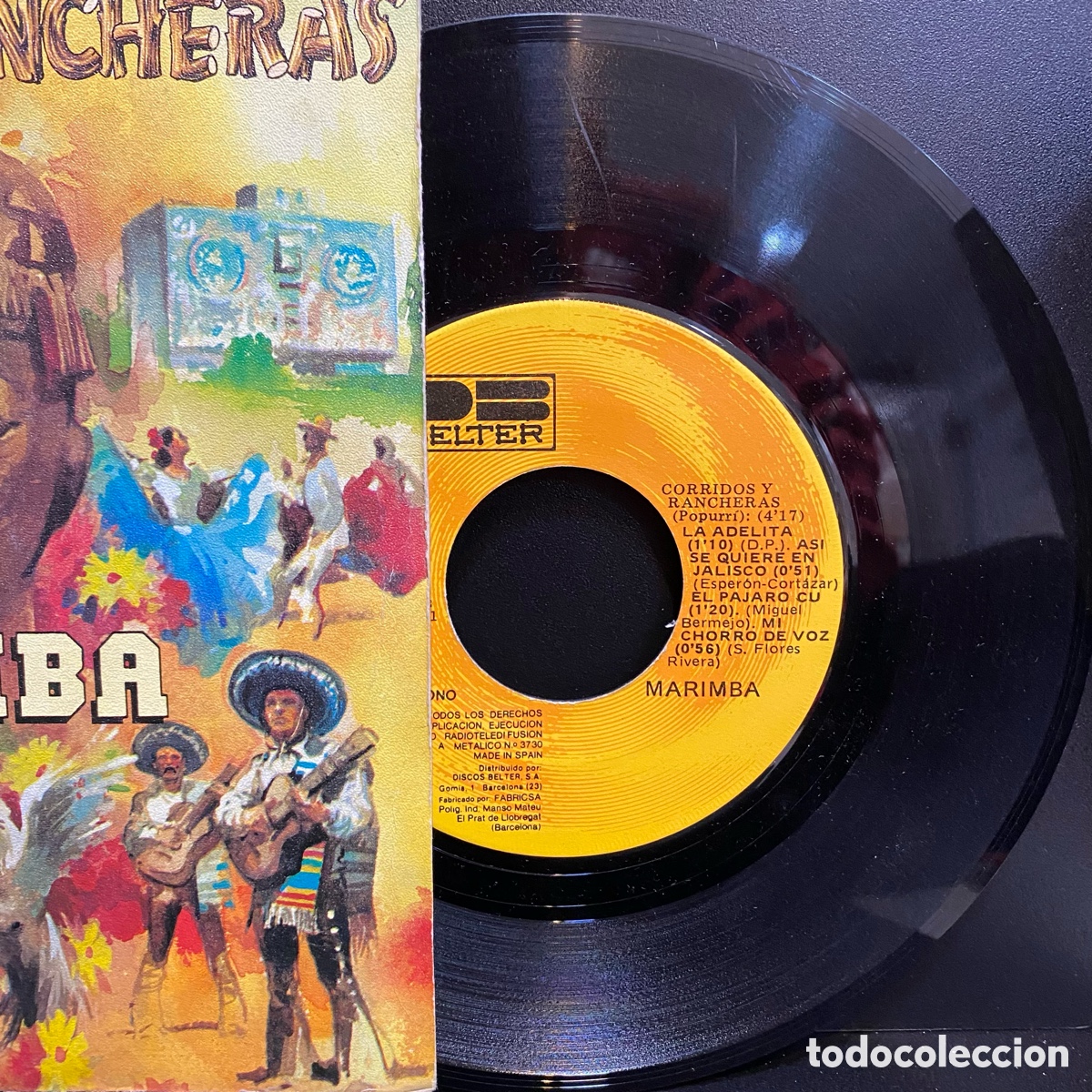 Discos de vinilo: Marimba - Corridos Y Rancheras (7&rdquo;, Single) 1981/ES - Foto 2