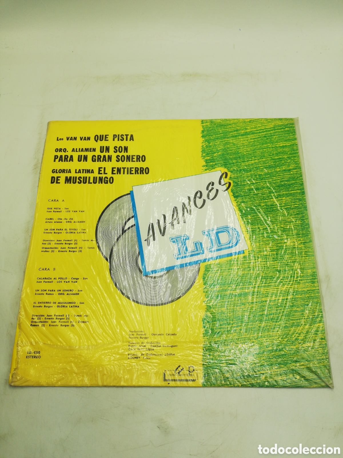Discos de vinilo: Disco de Vinilo LP. Los Van Van QUE PISTA. - Foto 2