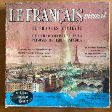 Discos de vinilo: 1ENVÍO 8€. LE FRANCAIS VIVANT 40 LECCIONES EN 4 DISCOS 33 RPM Y 2 LIBROS