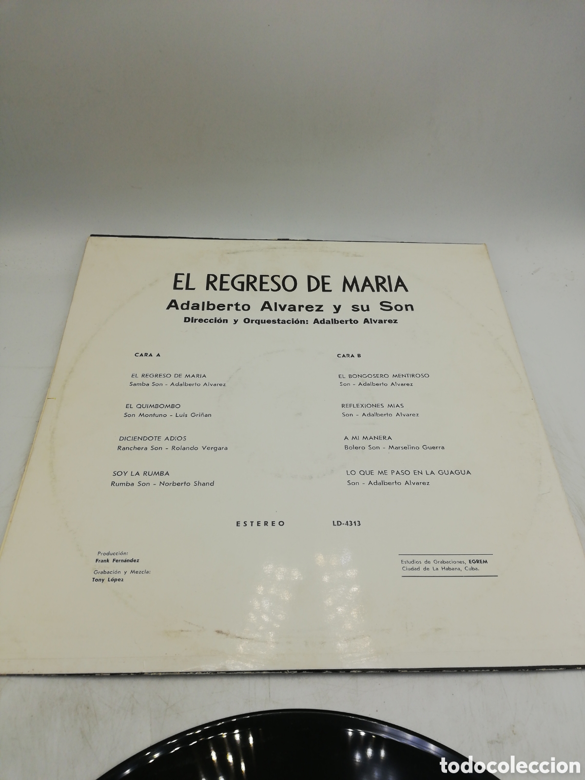 Discos de vinilo: Disco de Vinilo. El regreso de Mar&iacute;a. - Foto 3