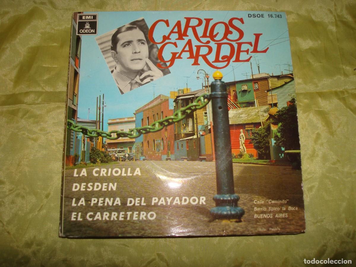 Discos de vinilo: CARLOS GARDEL. CRIOLLA + 3. EP. ODEON, 1969. IMPECABLE (#) - Foto 1