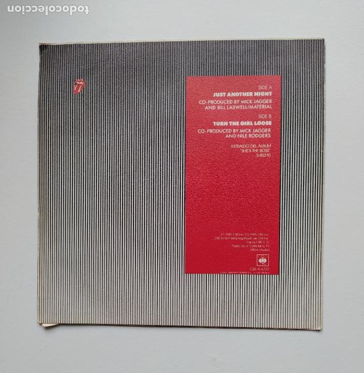 Discos de vinilo: MICK JAGGER - JUST ANOTHER NIGHT. SINGLE. TDKDS27G - Foto 2
