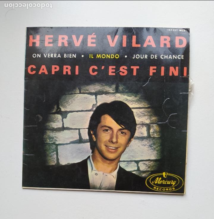 Discos de vinilo: Herv&eacute; Vilard - Capri Cest Fini. Single. TDKDS27F - Foto 1