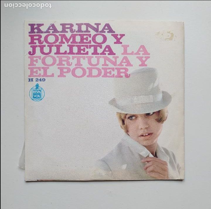 Discos de vinilo: Karina &ndash; Romeo Y Julieta / La Fortuna Y El Poder. Single. TDKDS28A - Foto 2