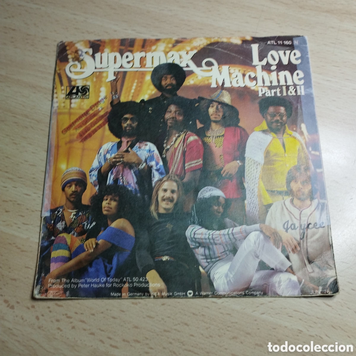 Discos de vinilo: Single 7&rdquo; Supermax 1979 Germany. Love machine part 1 y 2. - Foto 1