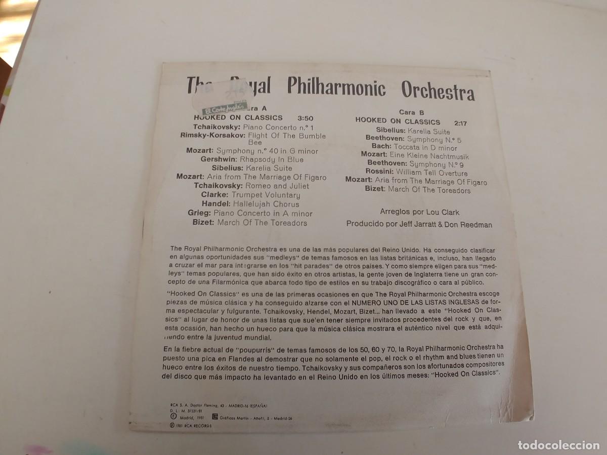 Discos de vinilo: THE ROYAL PHILHARMONIC ORCHESTRA-SINGLE HOOKED ON CLASSIC - Foto 2