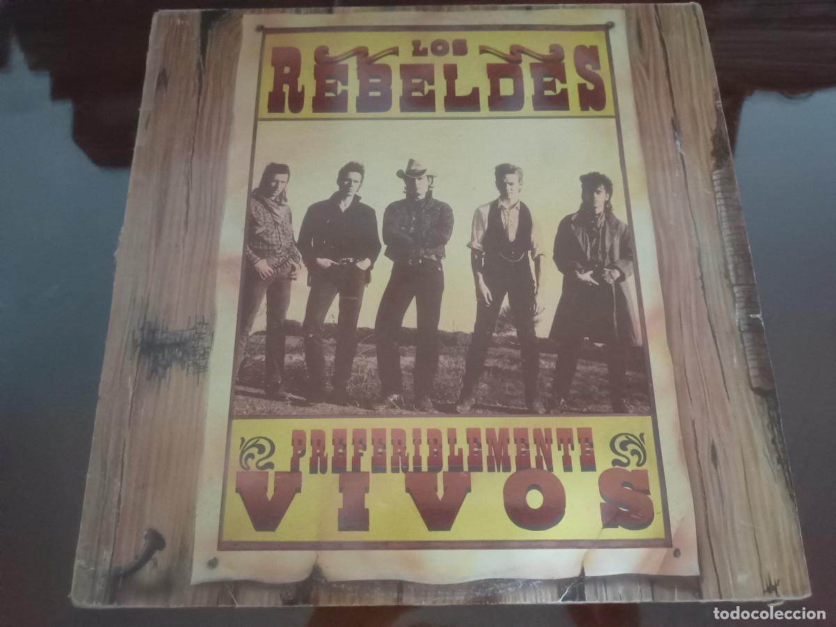 Discos de vinilo: Los Rebeldes-Preferiblemente vivos - Foto 1