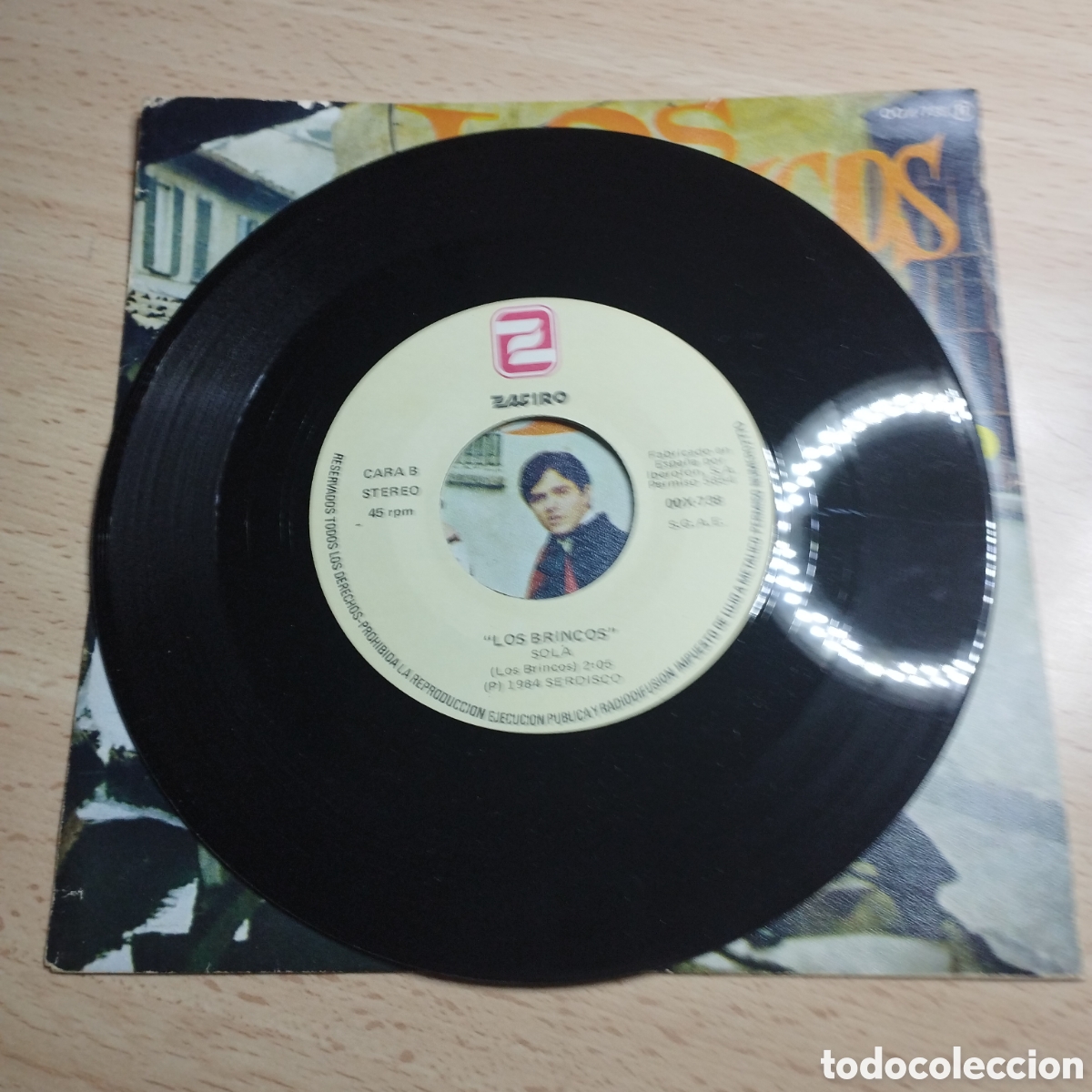 Discos de vinilo: Single 7&rdquo; Los Brincos. 1984. Borracho + Sola. - Foto 3