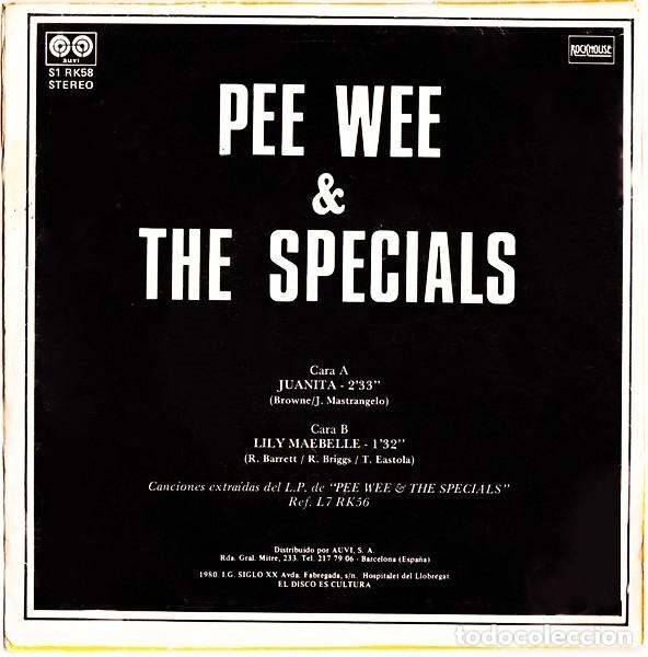 Discos de vinilo: Pee Wee & The Specials &ndash; Juanita - Foto 2